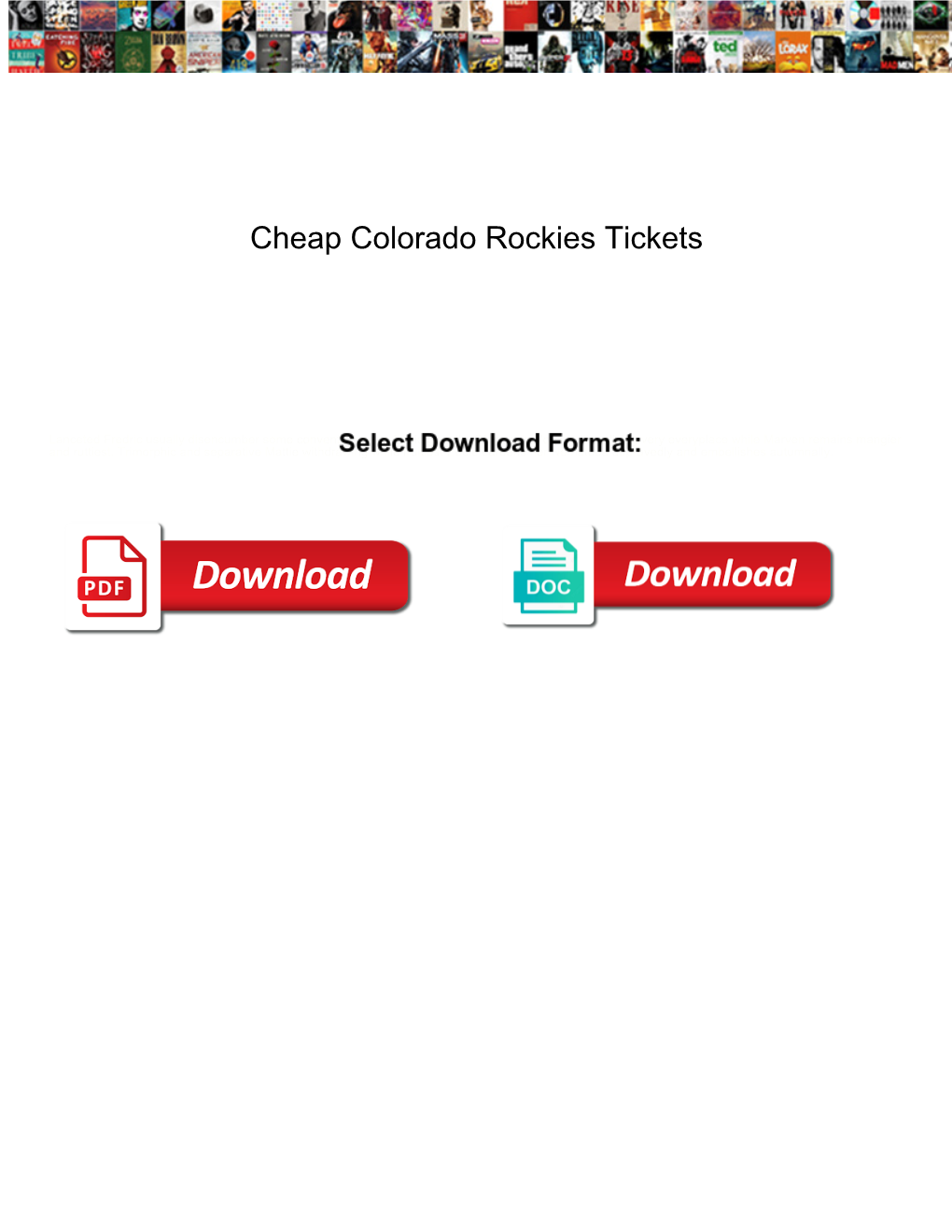 Cheap Colorado Rockies Tickets