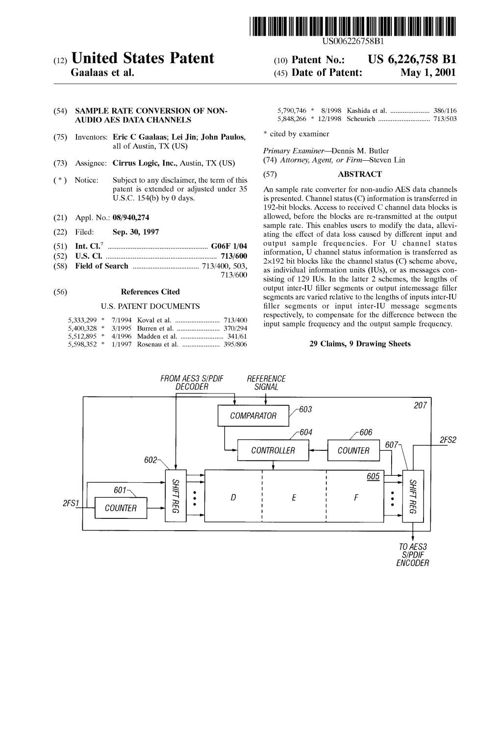 (12) United States Patent (10) Patent No.: US 6,226,758 B1 Gaalaas Et Al