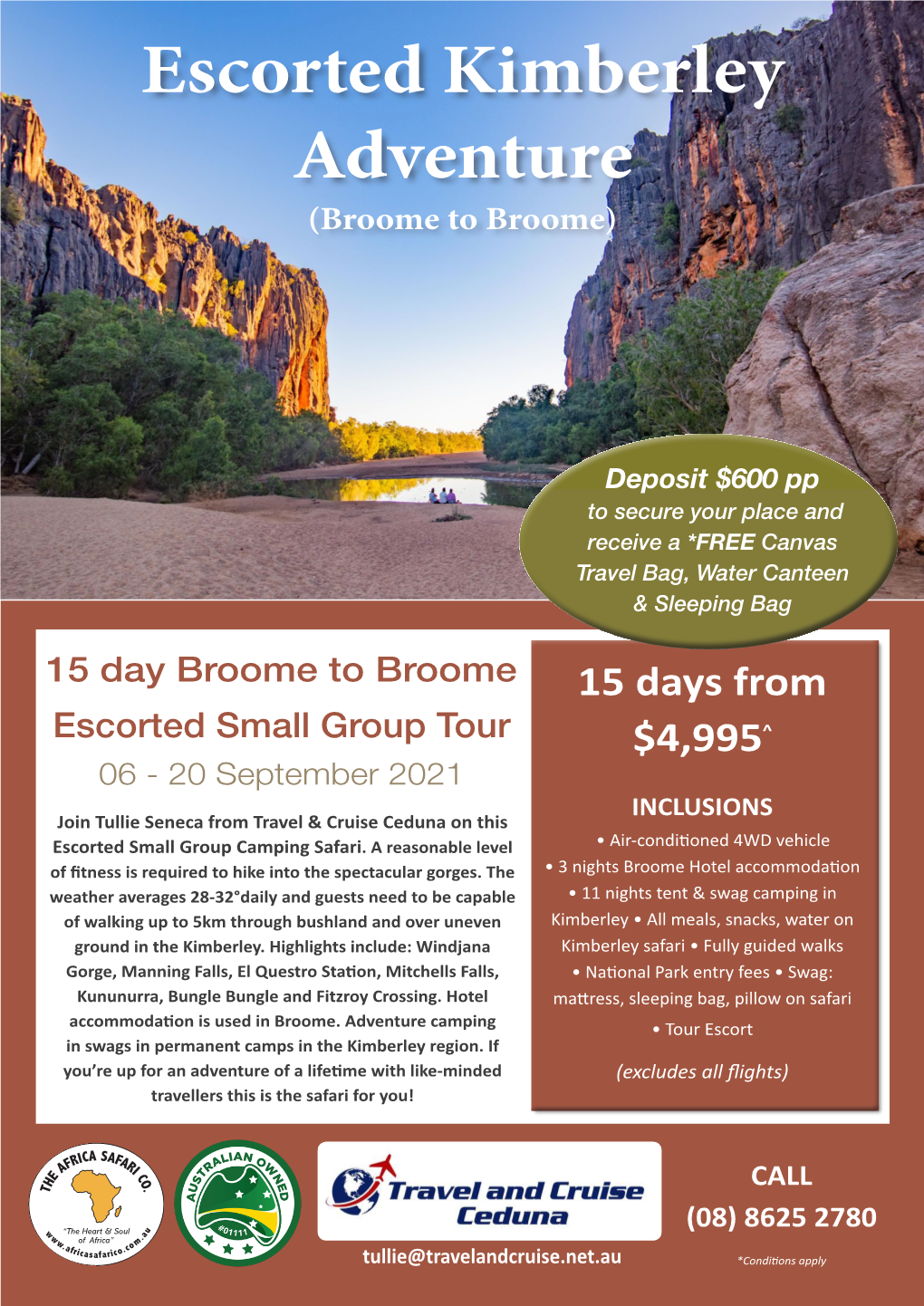 Escorted Kimberley Adventure (Broome to Broome)