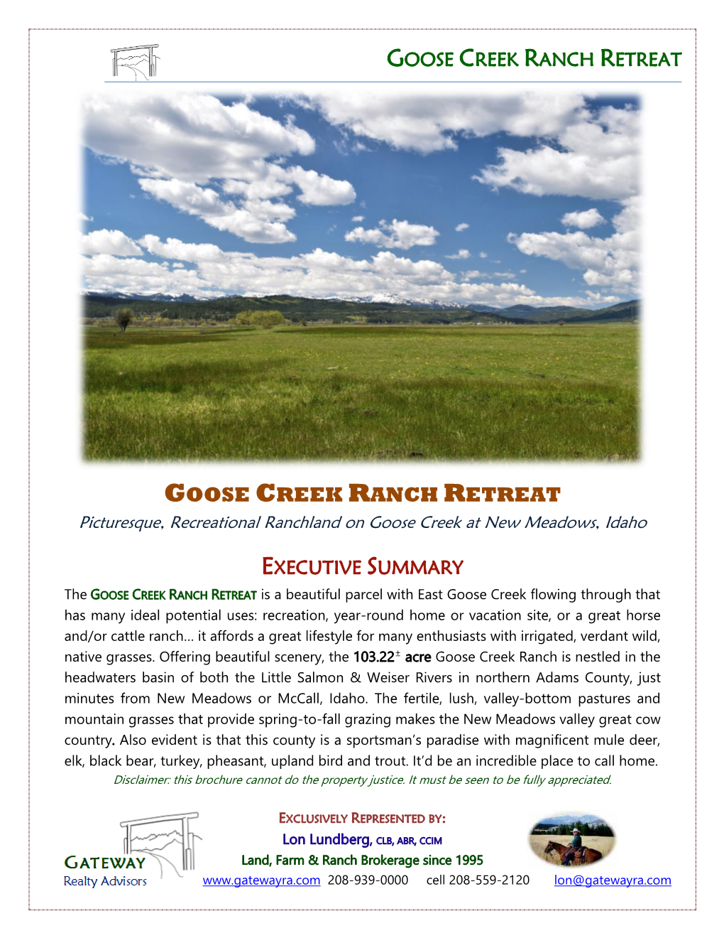 Goose Creek Ranch Retreat