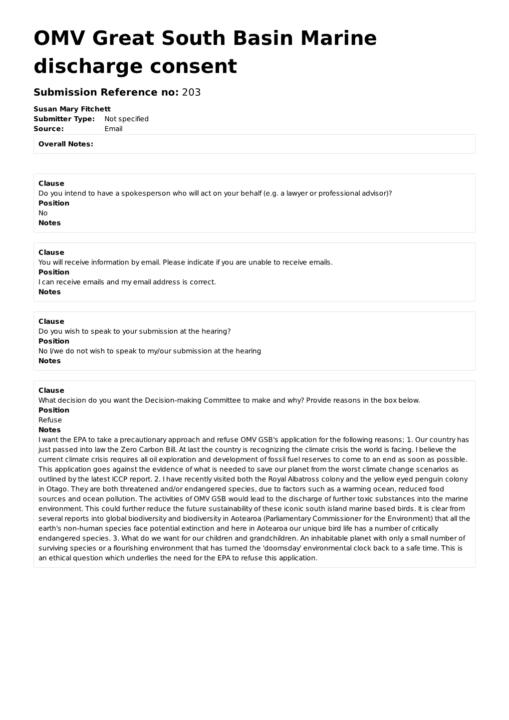 OMV Great South Basin Marine Discharge Consent