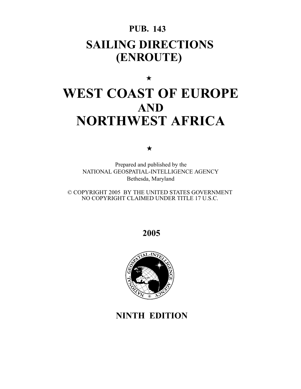 West Coast of Europe Northwest Africa