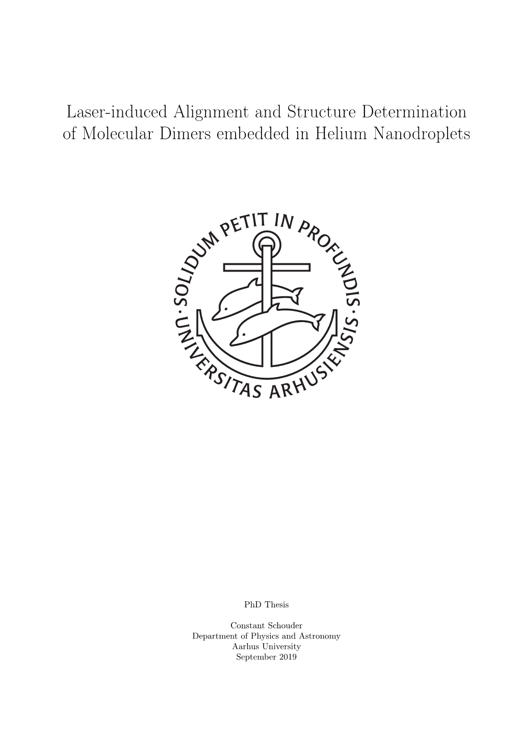 Laser-Induced Alignment and Structure Determination of Molecular Dimers Embedded in Helium Nanodroplets