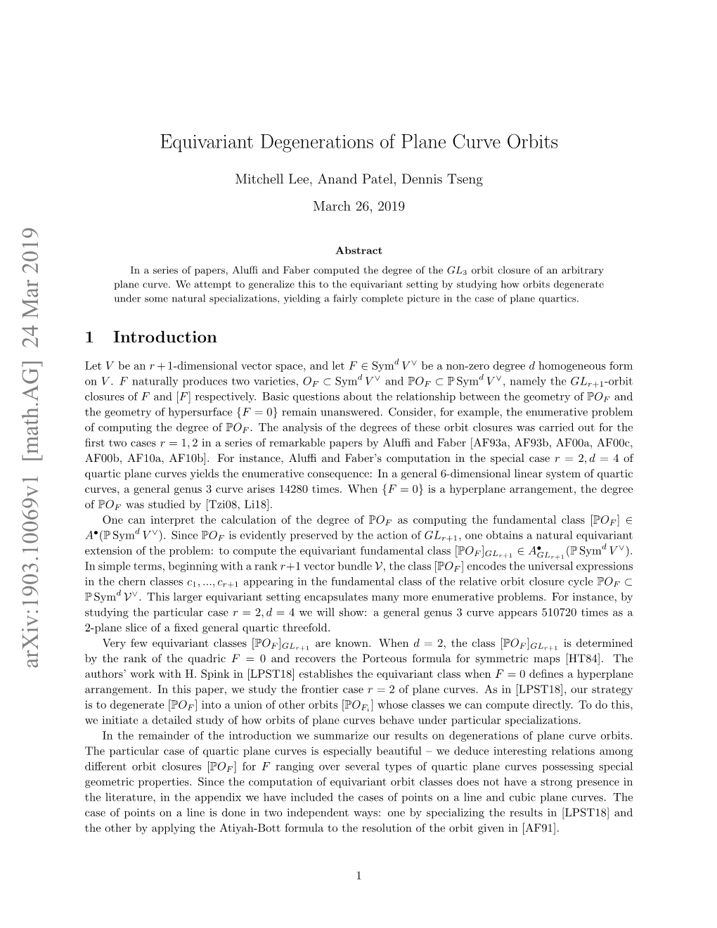 Equivariant Degenerations of Plane Curve Orbits