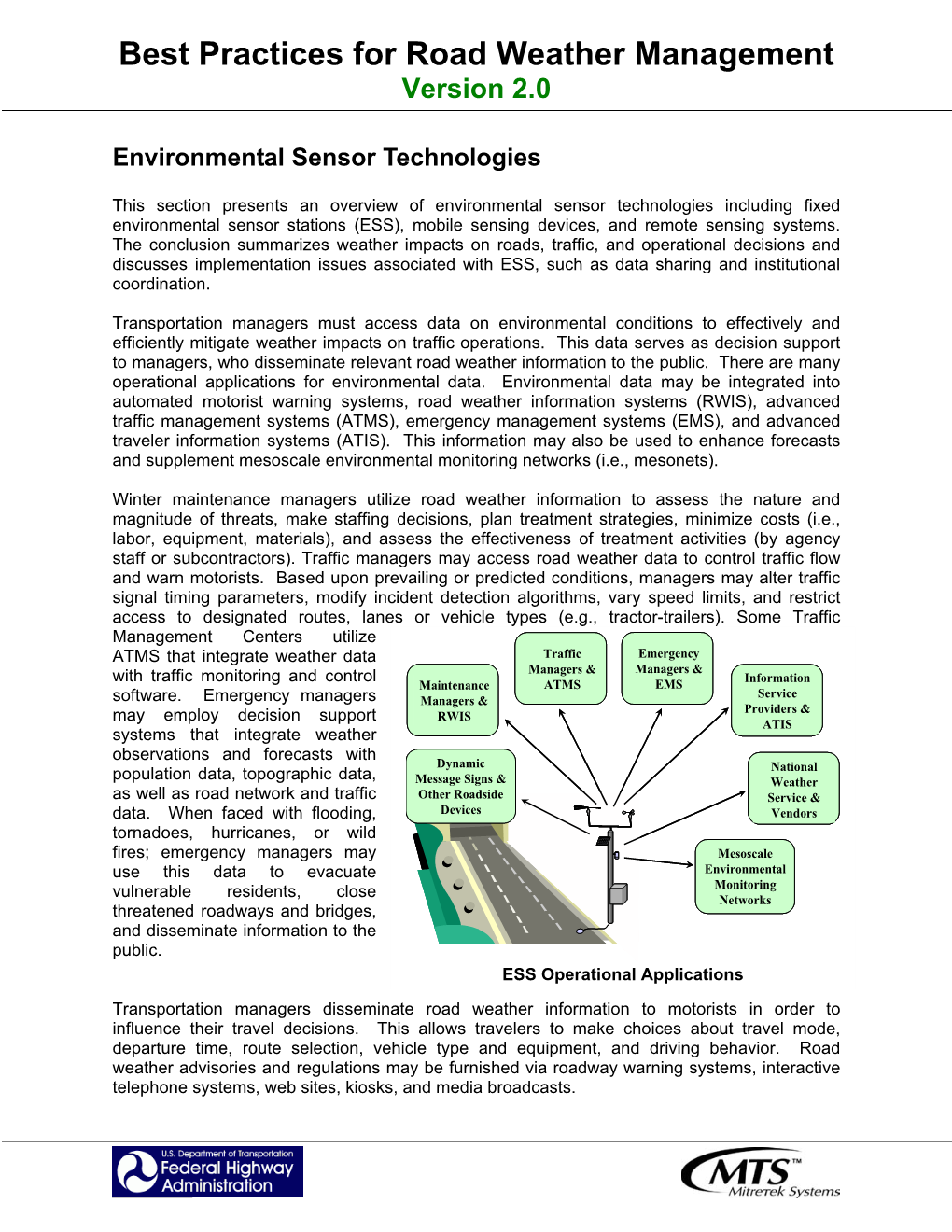 Best Practices for Road Weather Management Version 2.0