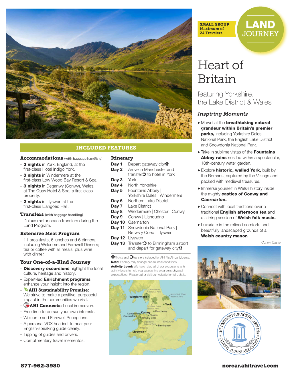 Heart of Britain Featuring Yorkshire, the Lake District & Wales