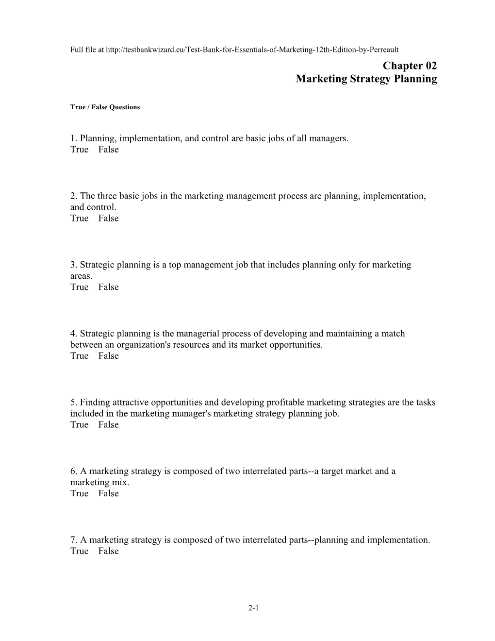 Chapter 02 Marketing Strategy Planning s2