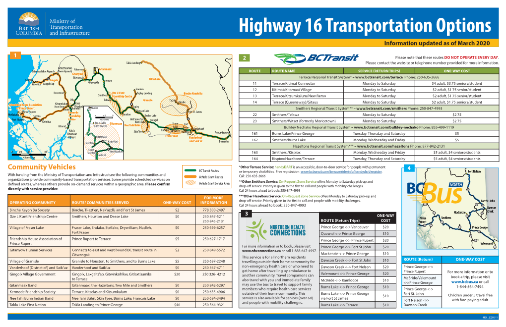 Highway 16 Transportation Options