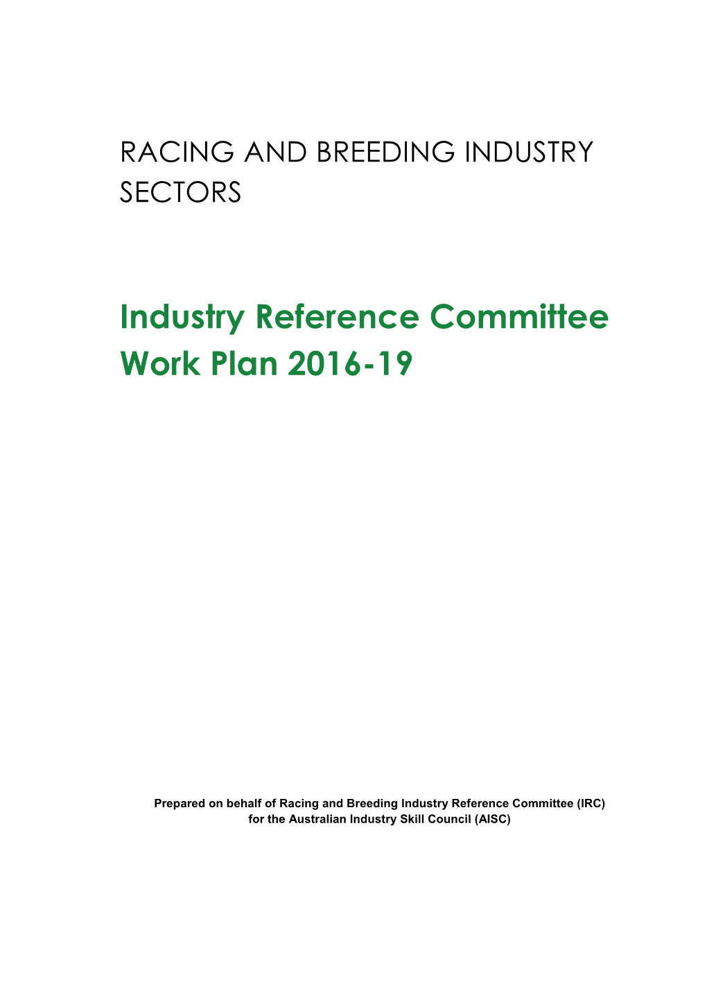 Racing and Breeding Industry Sectors