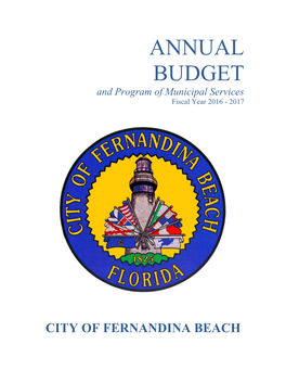 ANNUAL BUDGET and Program of Municipal Services Fiscal Year 2016 - 2017