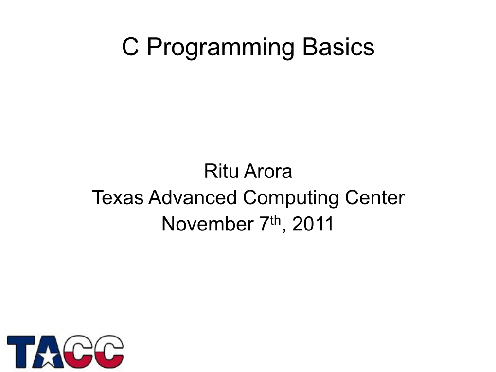 C Programming Basics