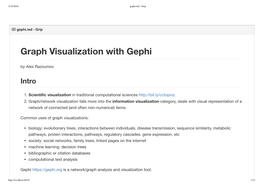 Graph Visualization with Gephi