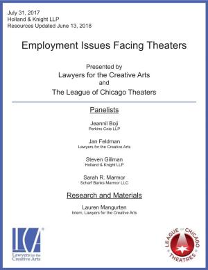 Employment Issues Facing Theaters