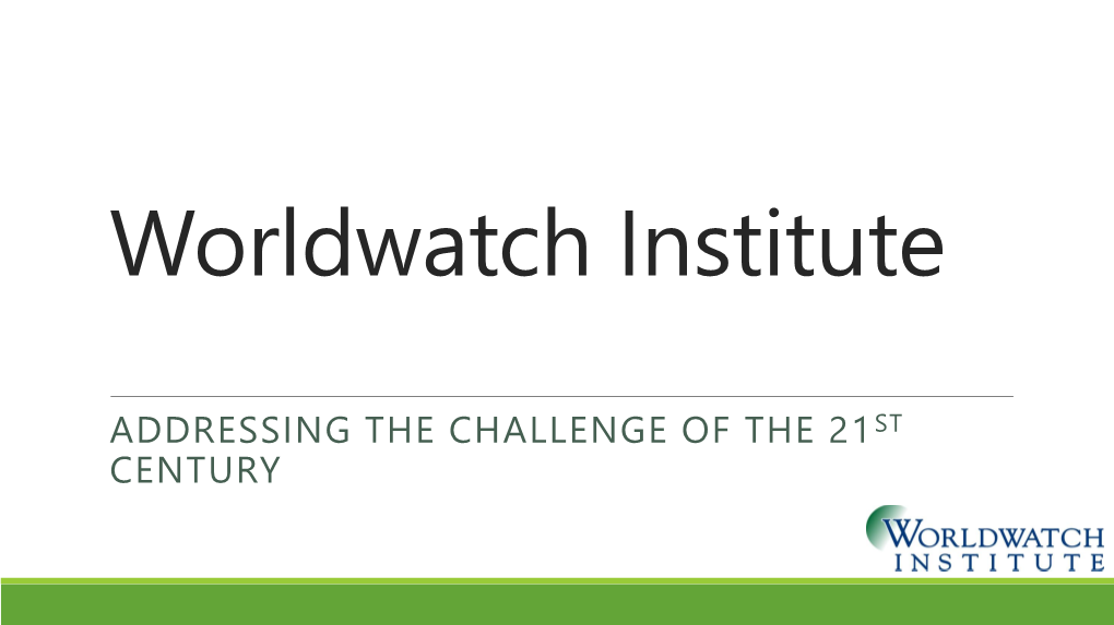 Worldwatch Institute