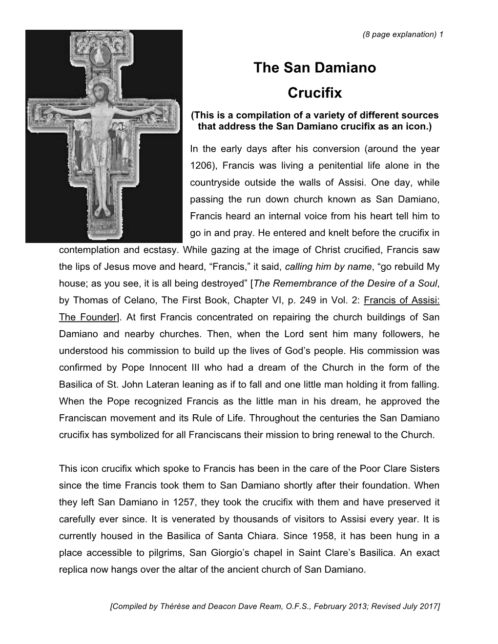 The San Damiano Crucifix (8 Page Explanation)
