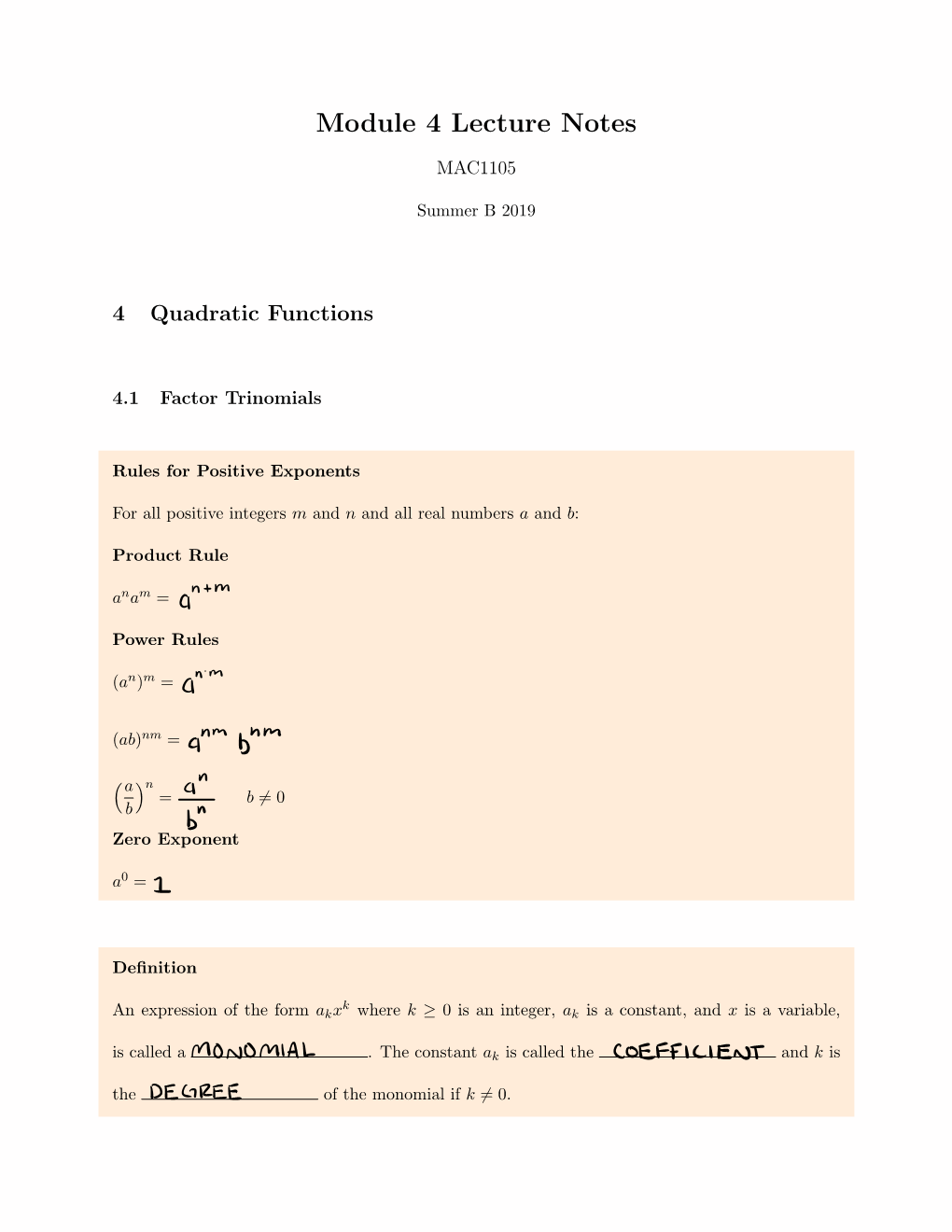 Module 4 Notes