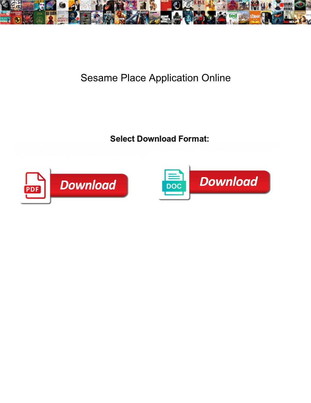 Sesame Place Application Online