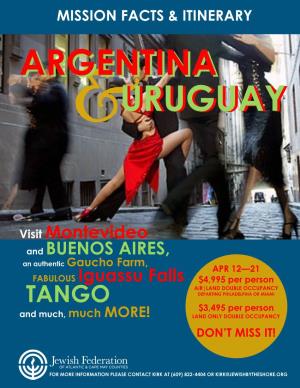 Visit Montevideo and BUENOS AIRES, FABULOUS Iguassu Falls