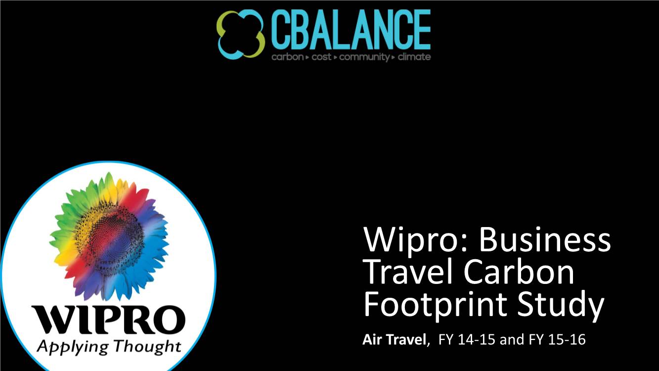 Wipro Business Travel Study