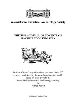 The Rise and Fall of Coventry's Machine Tool Industry