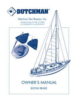 Dutchman Boom Brake Manual