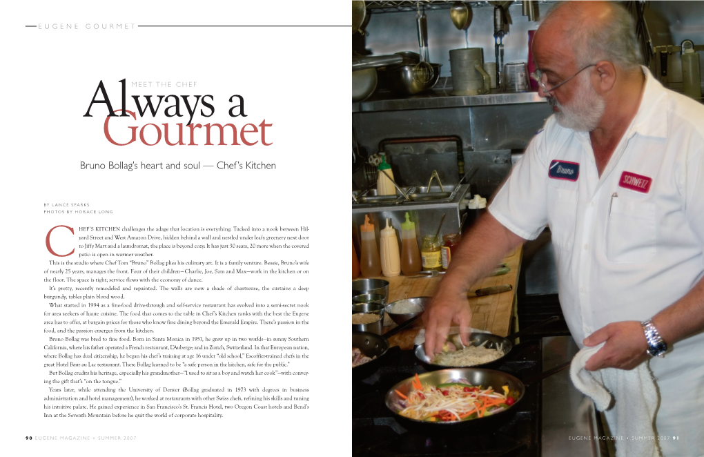 Bruno Bollag's Heart and Soul — Chef's Kitchen (PDF)