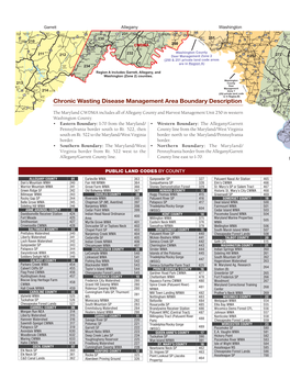 Chronic Wasting Disease Management Area Boundary Description
