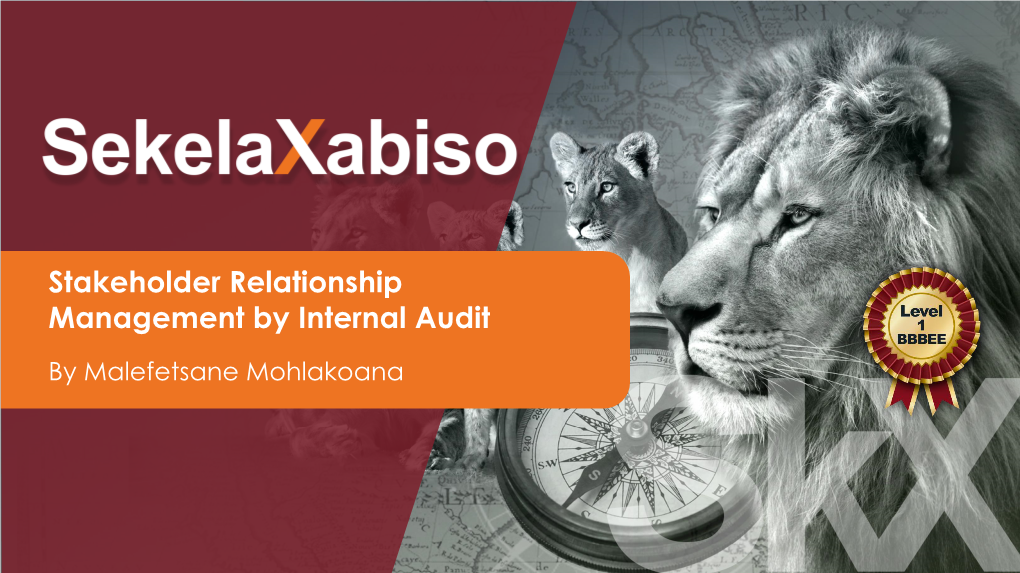 Stakeholder Relationship Management by Internal Audit