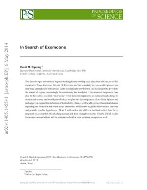 In Search of Exomoons David M