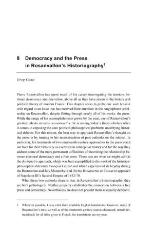 8 Democracy and the Press in Rosanvallon's Historiography1