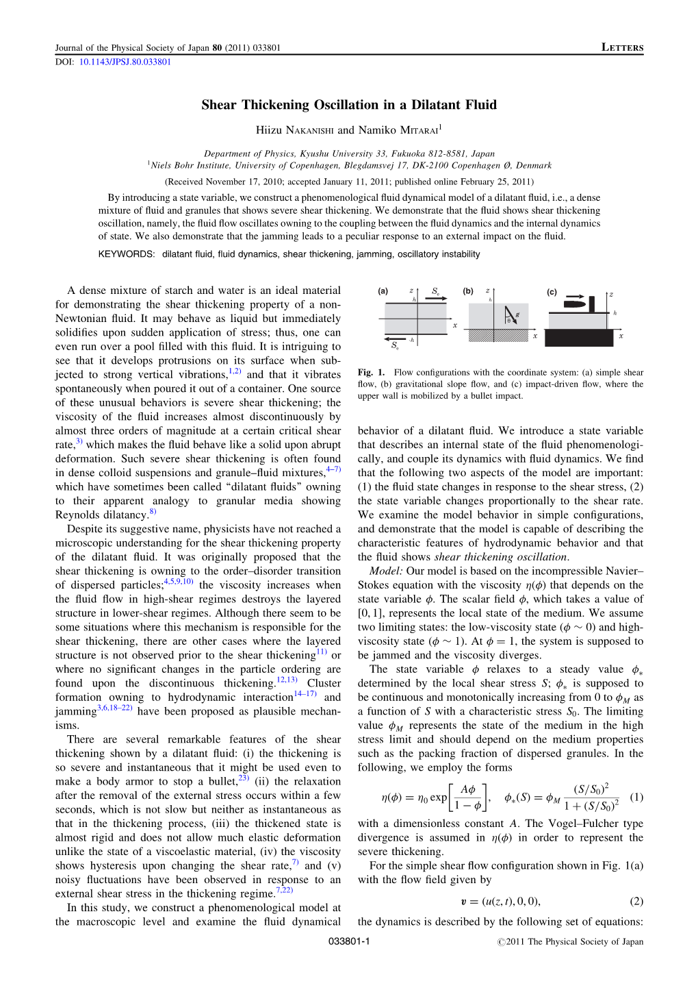 Shear Thickening Oscillation in a Dilatant Fluid