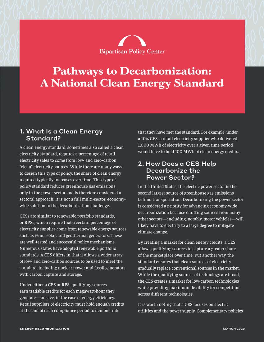 A National Clean Energy Standard