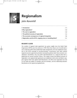 Regionalism John Ravenhill