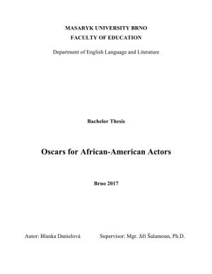 Oscars for African-American Actors