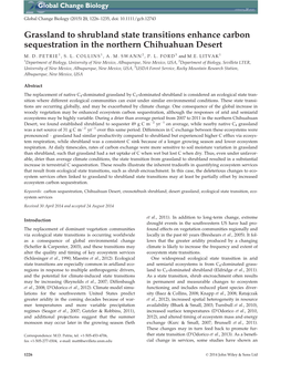 Grassland to Shrubland State Transitions Enhance Carbon Sequestration in the Northern Chihuahuan Desert