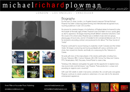 Michael Plowman Composer Profile