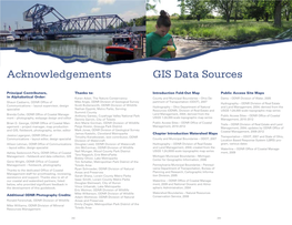 Acknowledgements GIS Data Sources