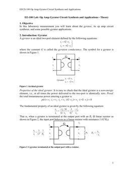 Op Amp Gyrator Circuit Synthesis and Applications