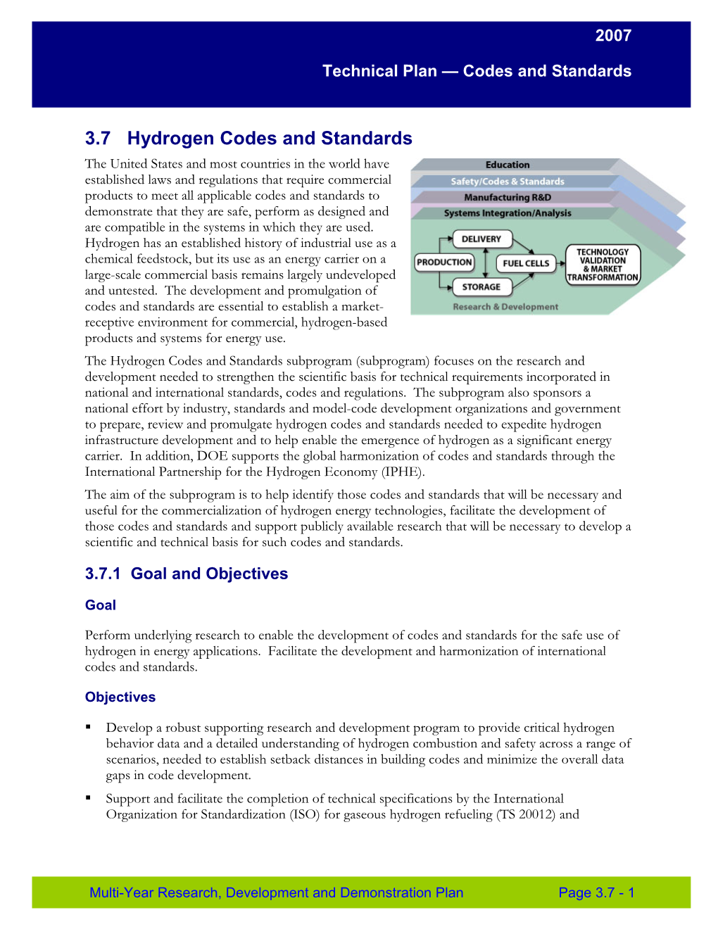 Hydrogen, Fuel Cells & Infrastructure Technologies Program Multi-Year