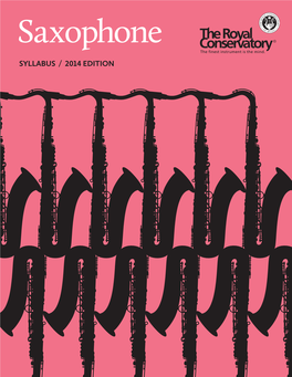 RCM Saxophone Syllabus / 2014 Edition