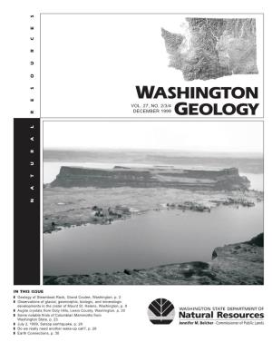 Washington Geology, December 1999