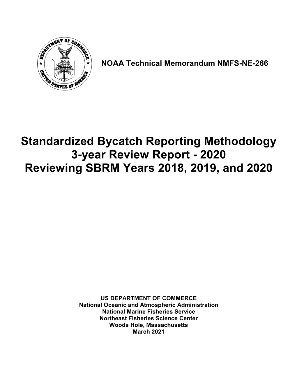 NOAA Tech Memo NMFS NE. 257; 195 P