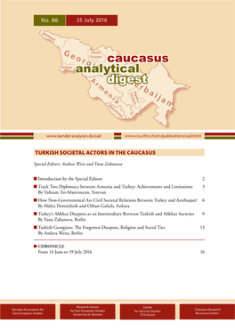 Analytical Digest Caucasus