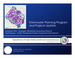 Stormwater Planning Program and Projects Update