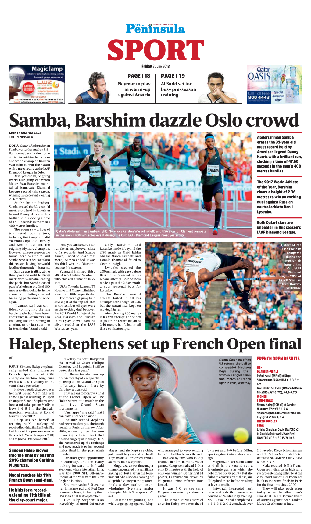 Samba, Barshim Dazzle Oslo Crowd