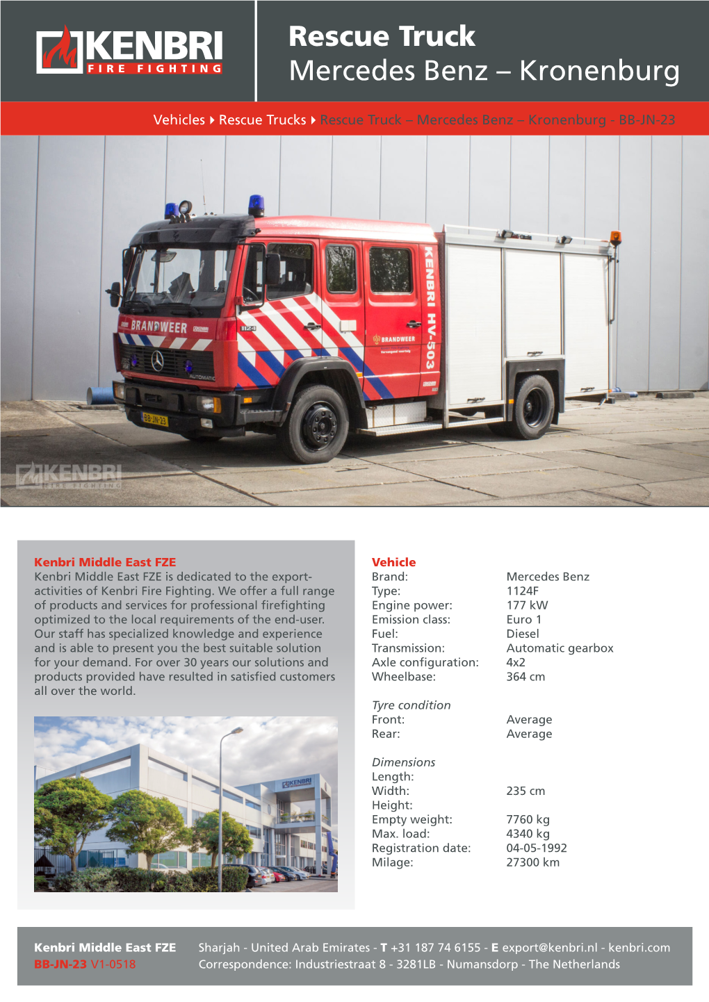 Rescue Truck Mercedes Benz – Kronenburg