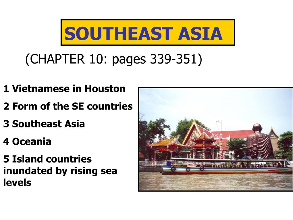 Southeast Asia -I