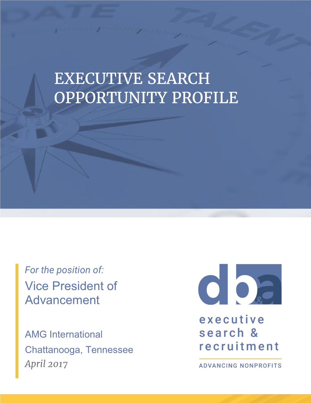 Executive Search Opportunity Profile