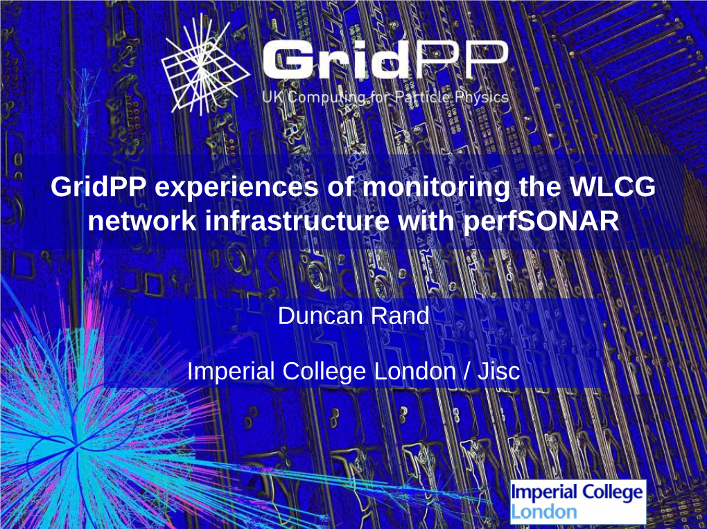 Gridpp Experiences of Monitoring the WLCG Network Infrastructure with Perfsonar