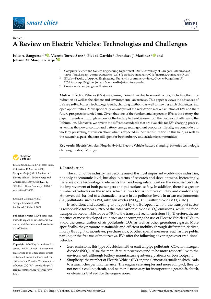 A Review on Electric Vehicles: Technologies and Challenges